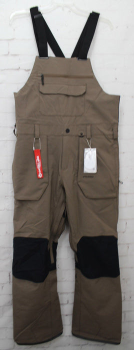 Volcom Roan Bib Overall Snow Pants Men's Medium Teak Brown New