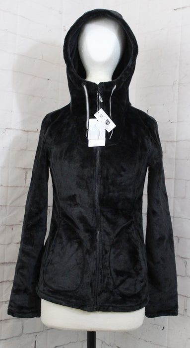 Roxy Tundra Full Zip-Up Fleece Sweater Hoodie, Women's Medium True Black New