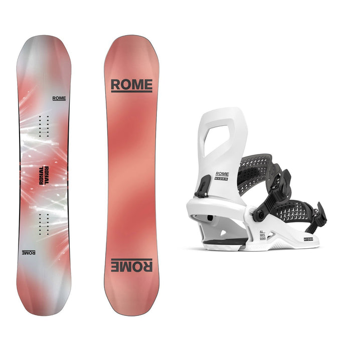Rome Royal Women's Snowboard 144 cm with Hydra HW White Bindings New 2026