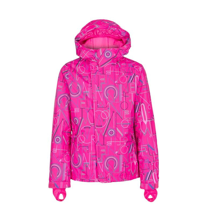 O'Neill Scribble Insulated Snowboard Jacket Girl's Youth 10 / 152 Pink AOP