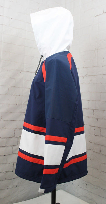 686 Mens Waterproof Slapshot Pullover Fleece Hoodie, Small Navy Colorblock New