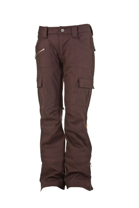 L1TA Sloan Snowboard Pants Women's Size Small Slim Fit Brown Heavy Wale New