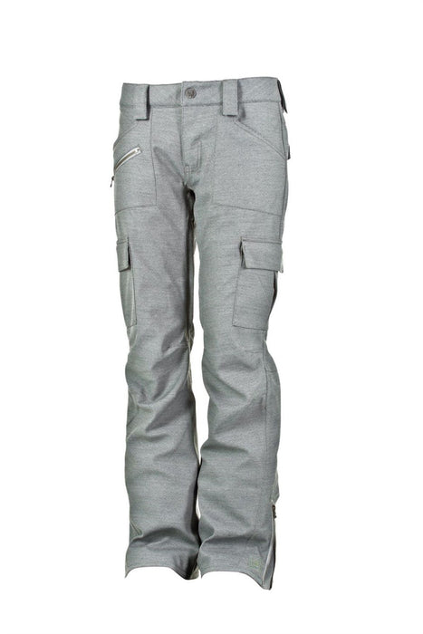 L1TA Sloan Cargo Style Snowboard Pants Women's Size Small Warm Grey Heavy Wale