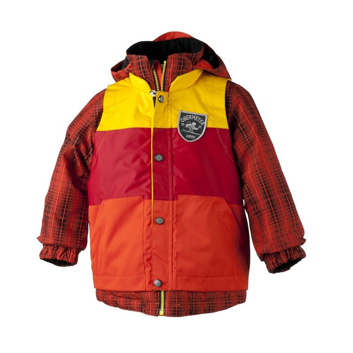 Obermeyer Toddler Boy's Slopestyle Insulated Ski Jacket Size 4 Flame New