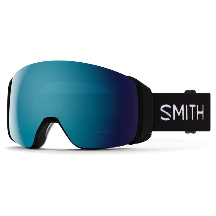 Smith 4D Mag Snow Goggles Black Frame, Chromapop Sun Blue Mirror Lens +Bonus New