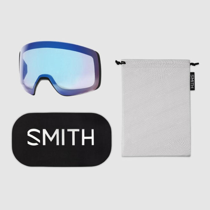 Smith 4D Mag Snow Goggles Black Frame, Chromapop Sun Green Lens + Bonus New