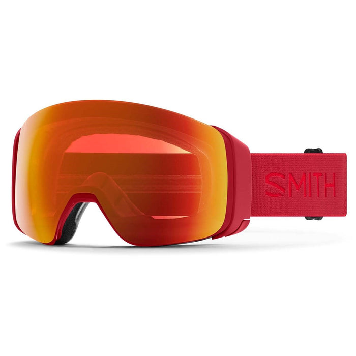 Smith 4D Mag Snow Goggles Crimson Frame, Chromapop Everyday Red Lens +Bonus New