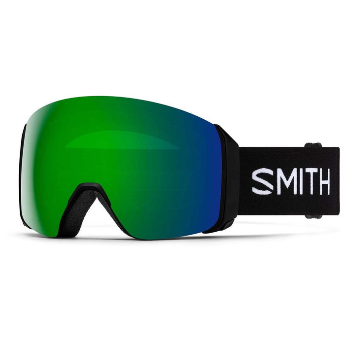 Smith 4D Mag XL Snow Goggles Black Frame, Chromapop Sun Green Lens + Bonus New