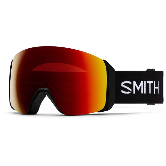 Smith 4D Mag XL Snow Goggles Black Frame, Chromapop Sun Red Lens + Bonus New