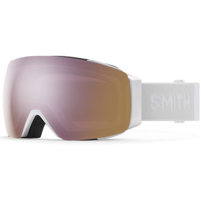 Smith I/O Mag Snow Goggles White Vapor, Everyday Rose Gold Mirror Lens + Bonus