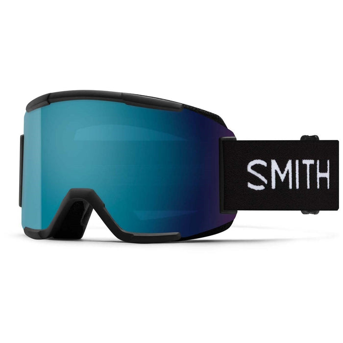 Smith Squad Snow Goggles Black Frame, ChromaPop Sun Blue Mirror Lens + Bonus New