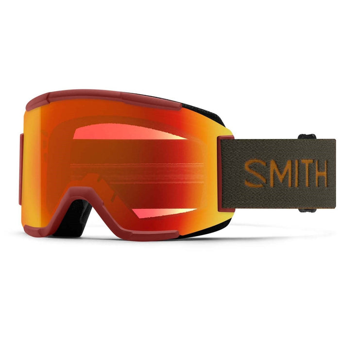 Smith Squad Snow Goggles Ironwood, ChromaPop Everyday Red Mirror Lens +Bonus New