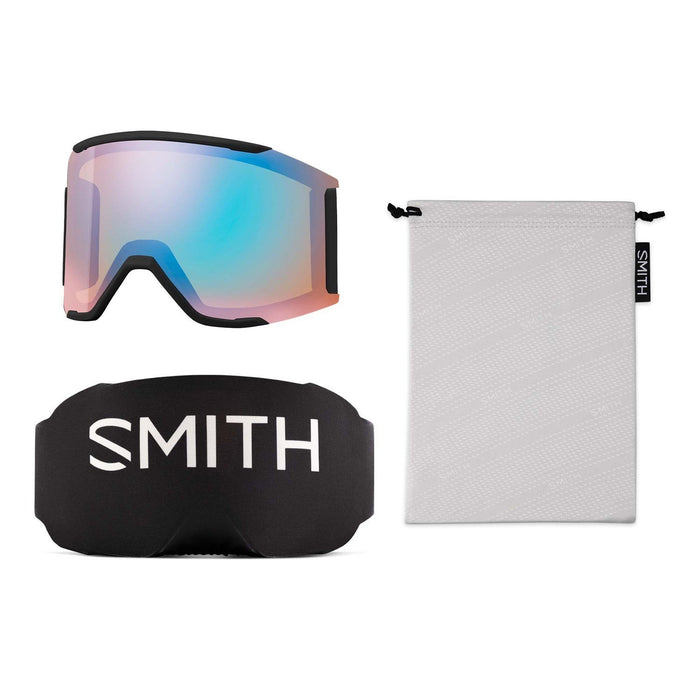 Smith Squad Mag Ski / Snow Goggles Black ChromaPop Photochromic Gold Lens +Bonus