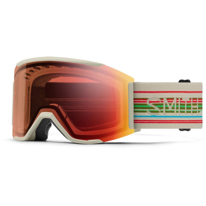 Smith Squad Mag Snow Goggles Chalk Straightline, ChromaPop Pro Photochromic Red