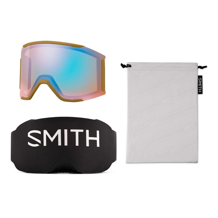 Smith Squad Mag Ski / Snow Goggles Coyote, ChromaPop Sun Black Lens + Bonus New