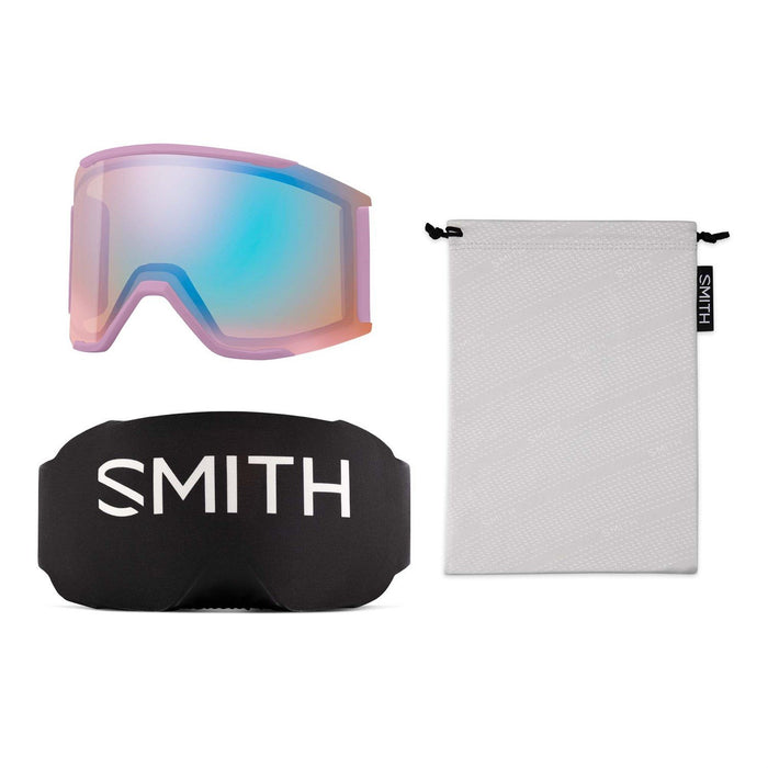 Smith Squad Mag Ski / Snow Goggles Proper Pink, ChromaPop Sun Black + Bonus New