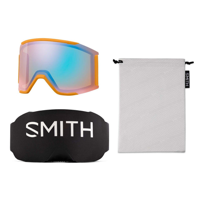 Smith Squad Mag Ski / Snow Goggles Sunrise Frame ChromaPop Sun Black Gold +Bonus