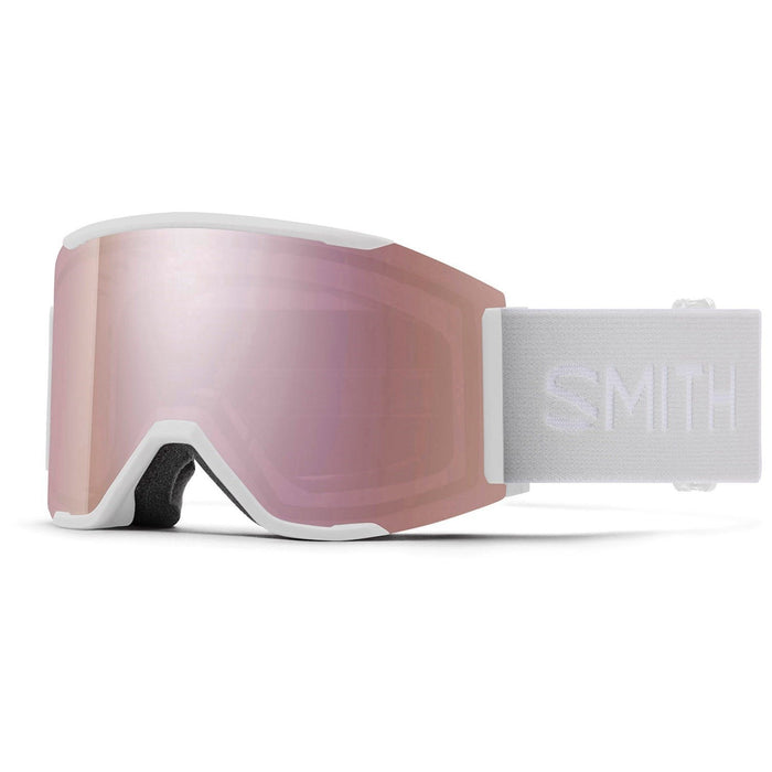 Smith Squad Mag Snow Goggles White Vapor, Everyday Rose Gold Mirror Lens + Bonus