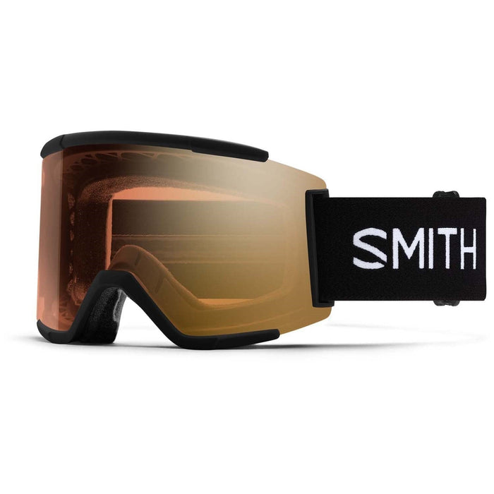 Smith Squad XL Snow Goggles Black, ChromaPop Pro Photochromic Gold Mirror Lens