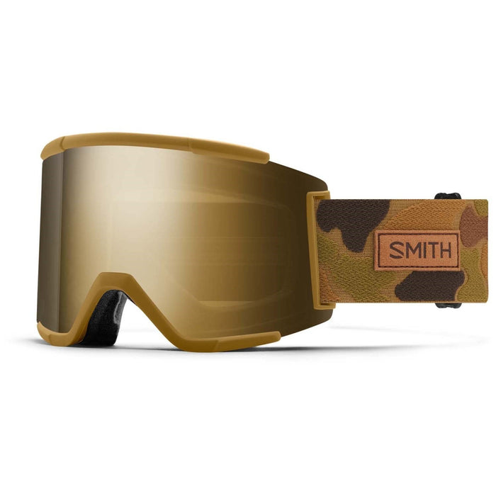 Smith Squad XL Snow Goggles Coyote Pow Hunter, CP Sun Black Gold Lens + Bonus