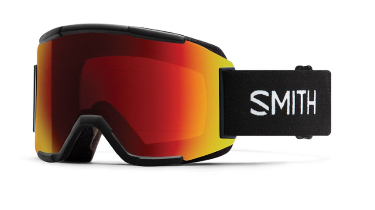 Smith Optics Squad Ski Snowboard Goggles Black ChromaPop Everyday Red Mirror