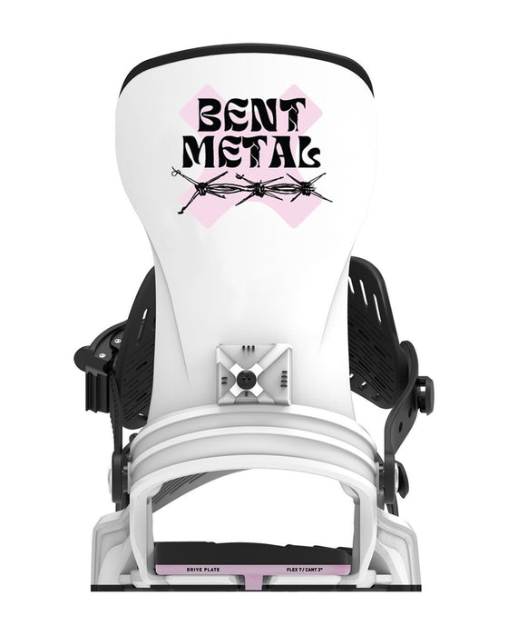 Bent Metal Stylist Snowboard Bindings Medium - Large (Women's 8+), White New