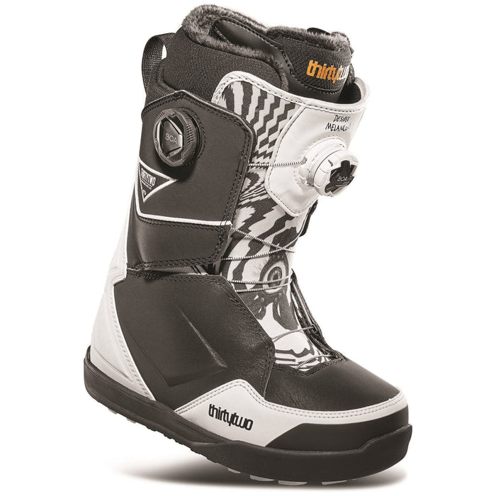 Thirtytwo Lashed Double Boa Melancon Snowboard Boots Womens 7.5 Black/White 2024