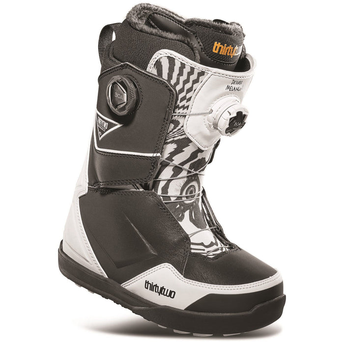 Thirtytwo Lashed Double Boa Melancon Snowboard Boots Womens 7 Black/White 2024