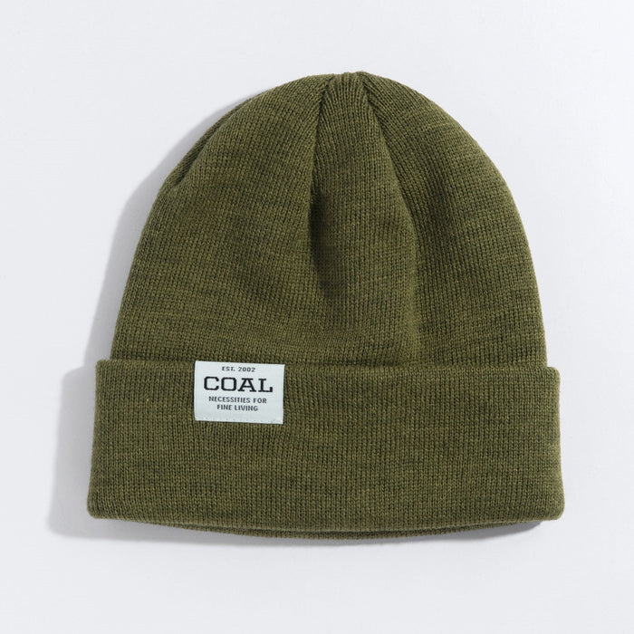 Coal The Uniform Low Polylana Low Profile Beanie Unisex OSFM Olive Green New