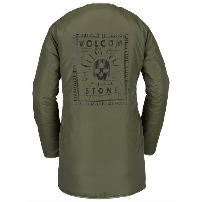 Volcom Womens Reversible Insulated Jacket Liner Large Military Green New 2019