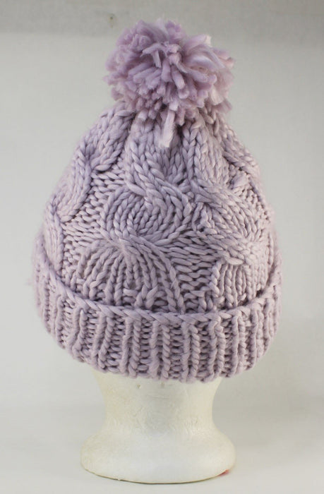 Volcom Hand Knit Acrylic Beanie, Women's OSFM, Calcite Lilac New