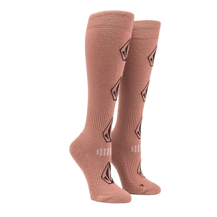 Volcom Sherwood Women's Socks, XS-Small U.S Sizes 4.5-7, Rosewood New
