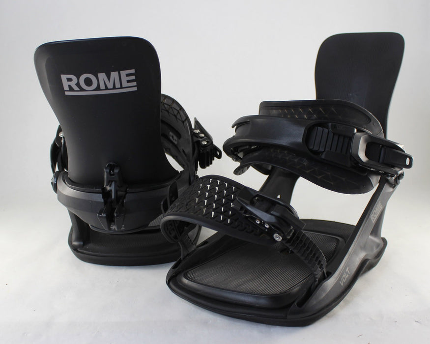 Rome Volt FASE Snowboard Bindings, Medium (US Men's 7.5-10.5) Black 2027 Demo