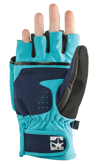 Rome Womens Grit Flip Mitt Snowboard Mitts Size XS Blue New