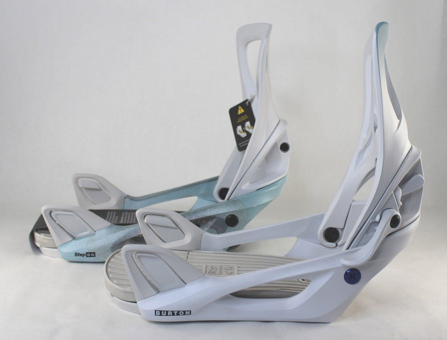 Burton Step On ReFlex Snowboard Bindings Women's Large (9-11) White Graphic New