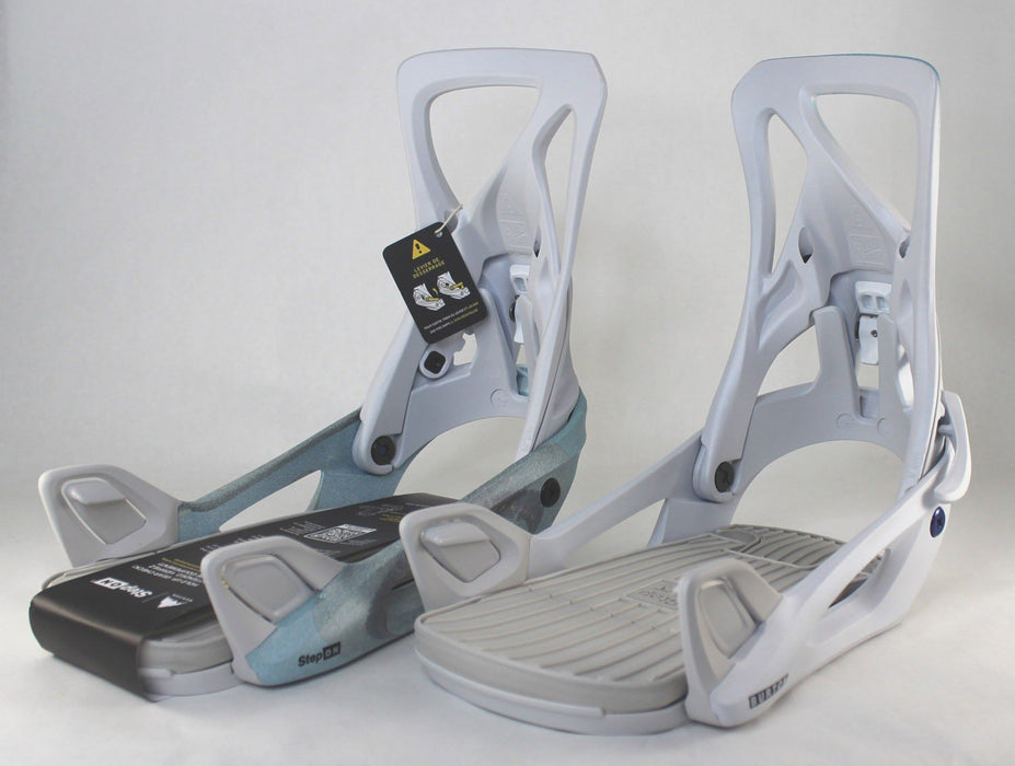 Burton Step On ReFlex Snowboard Bindings Women's Large (9-11) White Graphic New