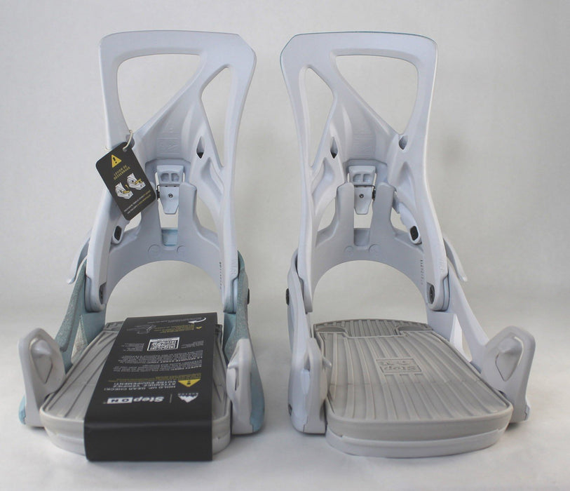 Burton Step On ReFlex Snowboard Bindings Women's Large (9-11) White Graphic New