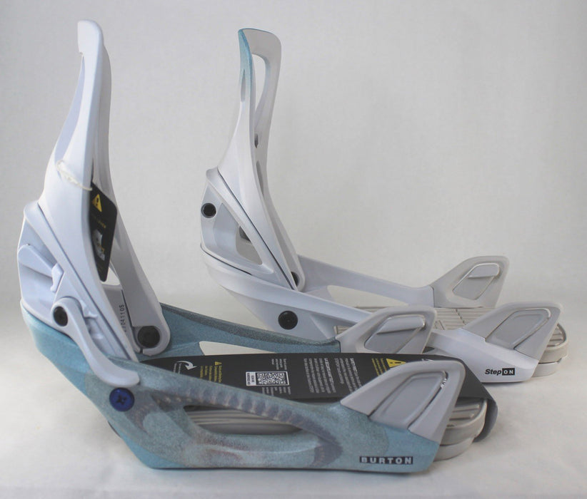 Burton Step On ReFlex Snowboard Bindings Women's Large (9-11) White Graphic New