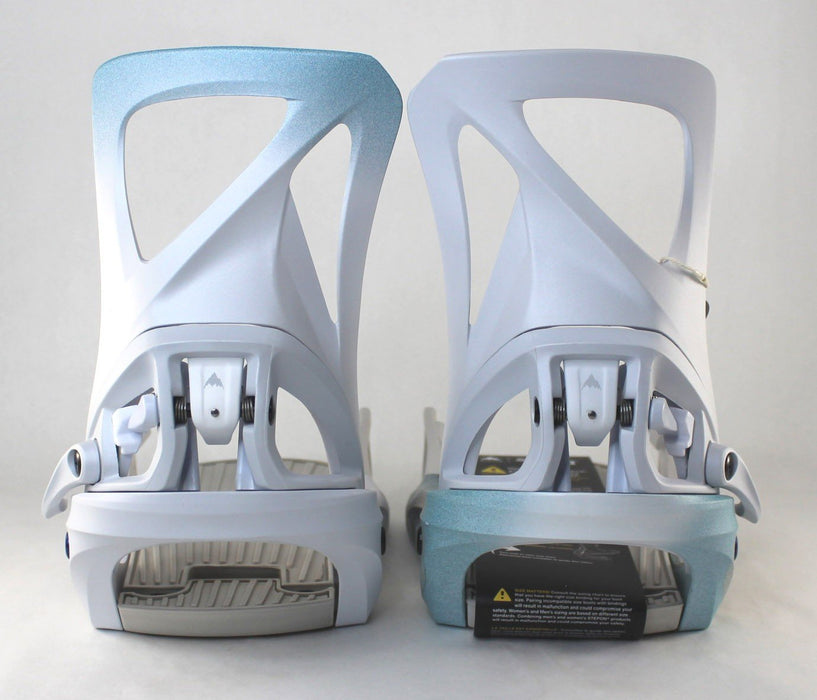 Burton Step On ReFlex Snowboard Bindings Women's Large (9-11) White Graphic New