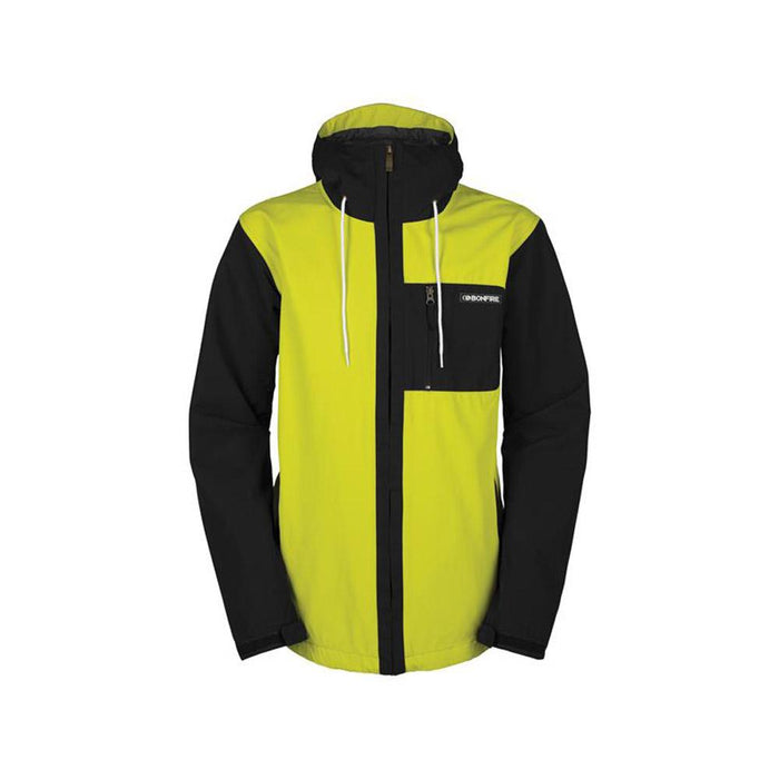 Bonfire Wallace Snowboard Jacket, Men's Large, Hazard Yellow / Black New