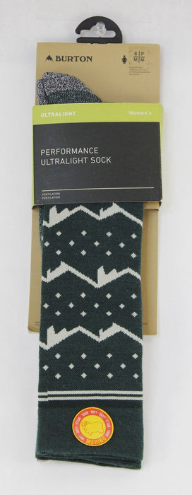 Burton Ultralight Performance Socks, Womens Small/Medium Mountain Stripe New