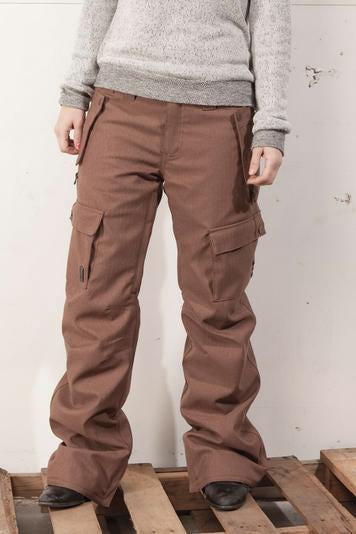 tobacco colored women's pants Worthington Brown Size 12 Trousers Tall Long Style Keywords Turin Pants Curved Cotton