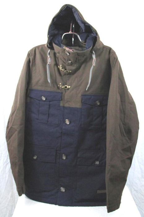 Burton Yard Stick Snowboard Jacket, Men's Large, Mocha / Ballpoint Blue New