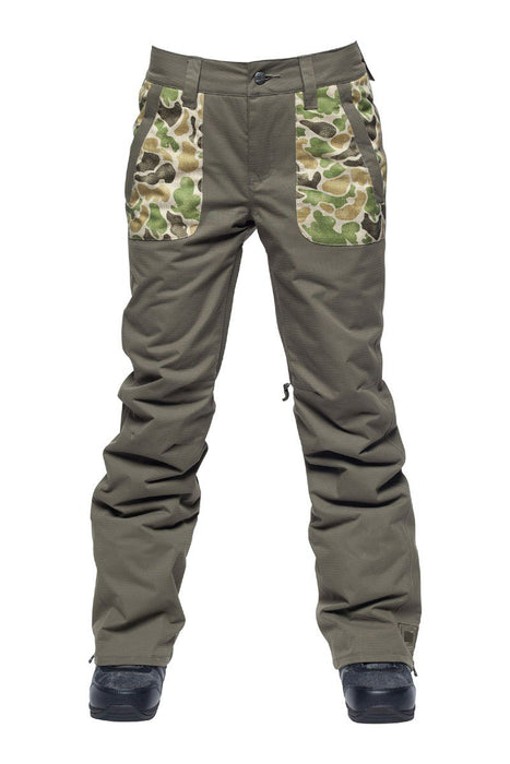 L1TA Runaway Snowboard Pants Womens Size Small Military Duck Camo