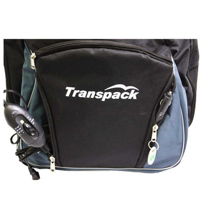 Transpack Heated Ski / Snowboard Boot and Gear Bag Backpack 45L Black and Ocean