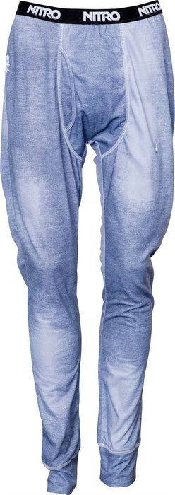 Nitro 1st Layer Long Johns Base Layer Pants, Men's Large, Denim Print Blue