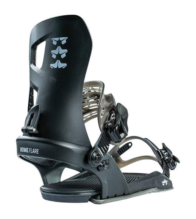 Rome Flare Snowboard Bindings, Womens Size Small (US 5 - 8.5), Black New 2022