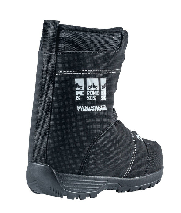 Rome Minishred Boa Snowboard Boots, Youth / Boys' Size 12C, Black New