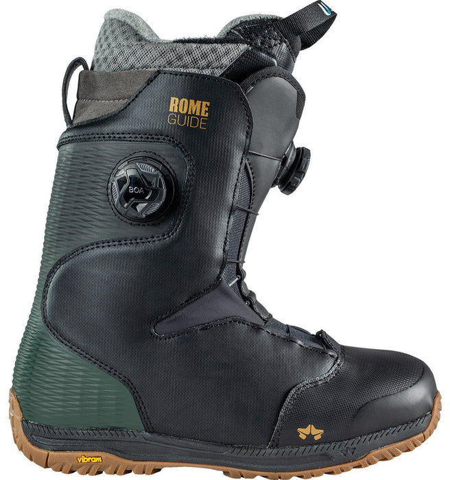 Rome Guide Double Boa Snowboard Boots, Men's Size 9, Black / Green New 2021