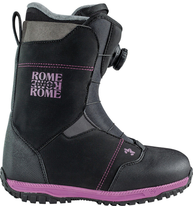 Rome SDS Stomp Women's Boa Snowboard Boots 9.5 New Black